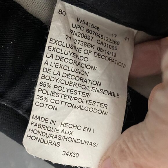 Dickies Black Work Pants Mens 34x26 Cotton/Polyester Durable Comfortable - Picture 6 of 13